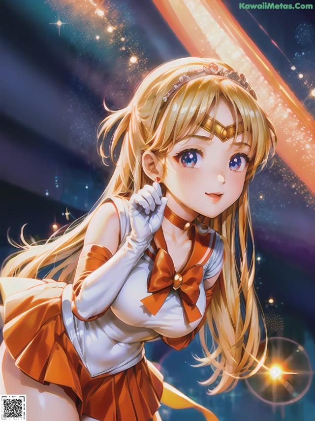 Anime girl with long blonde hair wearing a sailor outfit.